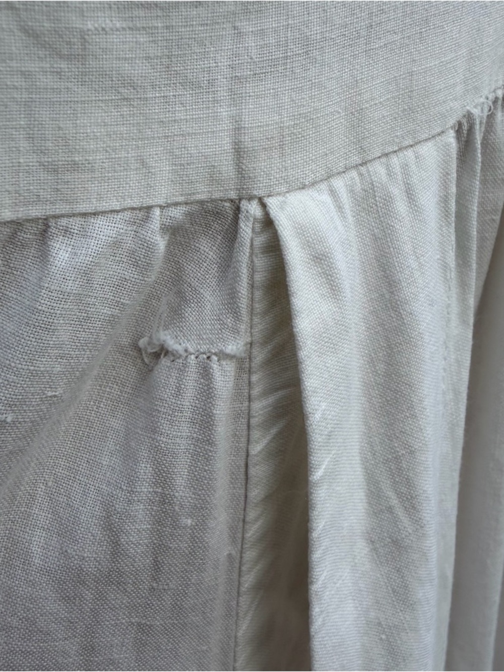 Antique Edwardian White Cotton Eyelet Tiered Prairie Midi Petticoat Dress Size 8 - Picture 11 of 16